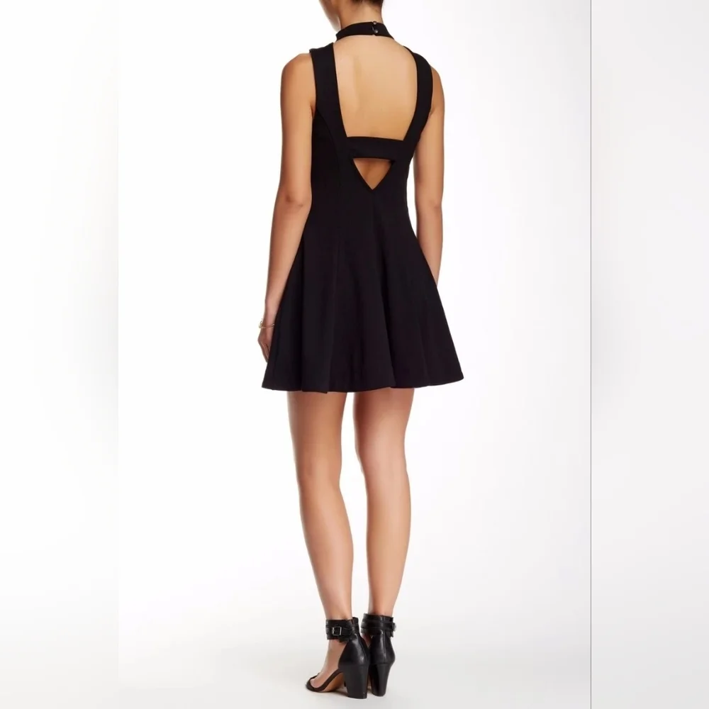 Free People Layla Fit & Flare Ponte Knit Dress in black Size S - Picture 2 of 8